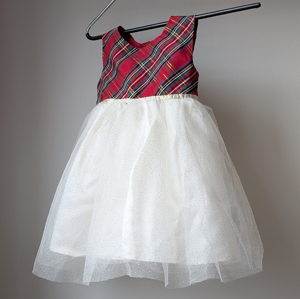 Blueberi Boulevard Holiday Dress - Size 18 Months Plaid Holiday Toile